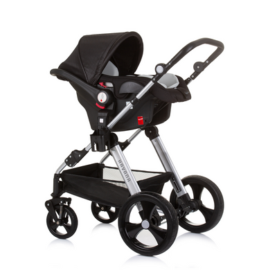 BUNDLE SET NUMMER 6: 3-in-1 Kinderwagen „HAVANA DARK GREY“ + BABYBETT AVA 120cm X 60cm inkl. Matratze