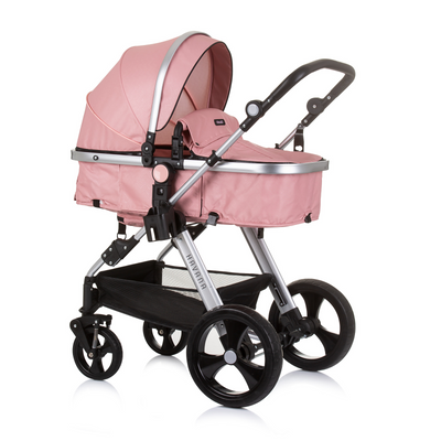 BUNDLE SET NUMMER 4: 3-in-1 Kinderwagen „HAVANA PINK“ + BABYBETT AVA 120cm X 60cm inkl. Matratze