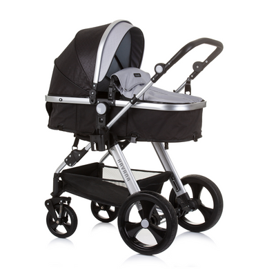 BUNDLE SET NUMMER 6: 3-in-1 Kinderwagen „HAVANA DARK GREY“ + BABYBETT AVA 120cm X 60cm inkl. Matratze