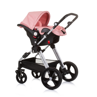 BUNDLE SET NUMMER 4: 3-in-1 Kinderwagen „HAVANA PINK“ + BABYBETT AVA 120cm X 60cm inkl. Matratze